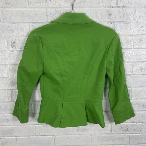 Diane Von Furstenberg Green Topher Blazer Womens Size 2 Ponte Career Office - Picture 2 of 10